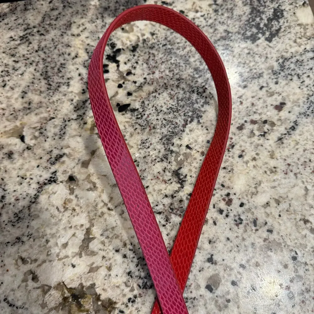 Pink Red Reversible Belt Sz L - Picture 5 of 11